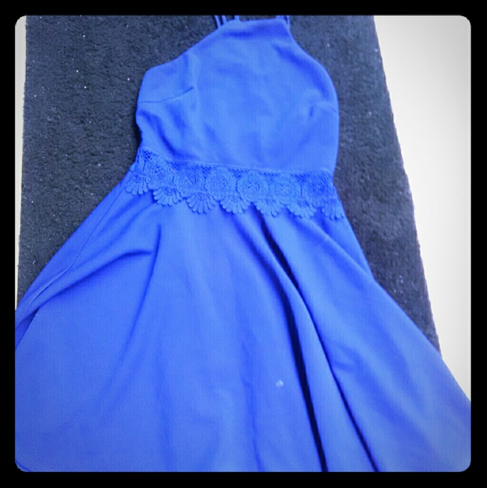 Blue mini dress